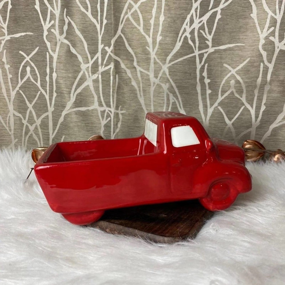 RAE DUNN FARMHOUSE HOME DECOR CERAMIC TRUCK AMERICA USA FOURTH JULY HOME NEW HTF - Picture 5 of 8